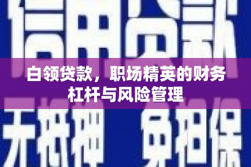 梅州白领贷款，职场精英的财务杠杆与风险管理
