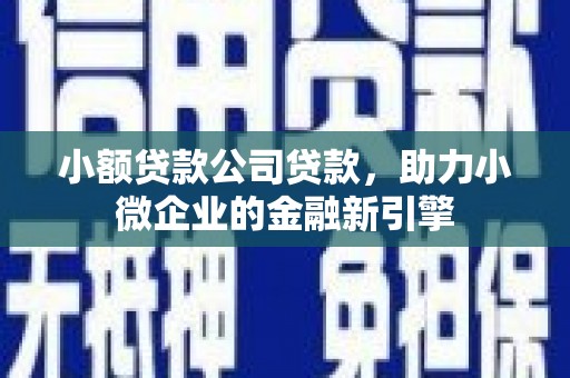 梅州小额贷款公司贷款，助力小微企业的金融新引擎