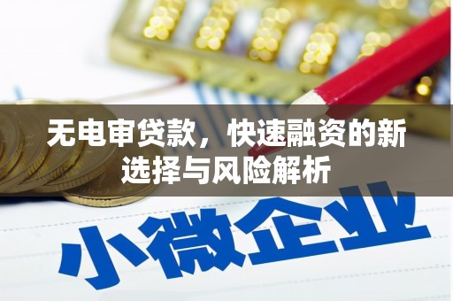 梅州无电审贷款，快速融资的新选择与风险解析