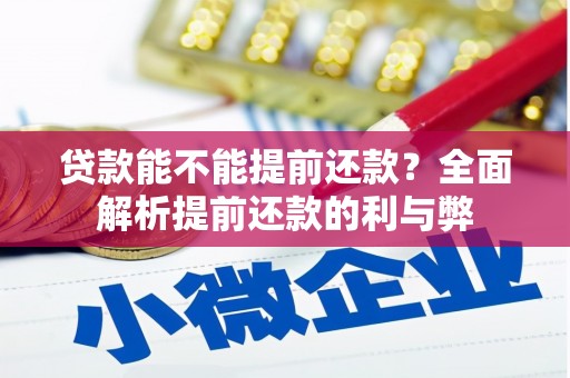 梅州贷款能不能提前还款？全面解析提前还款的利与弊