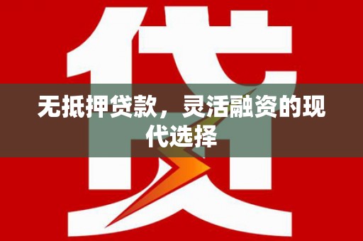 梅州无抵押贷款，灵活融资的现代选择