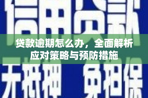 梅州贷款逾期怎么办，全面解析应对策略与预防措施