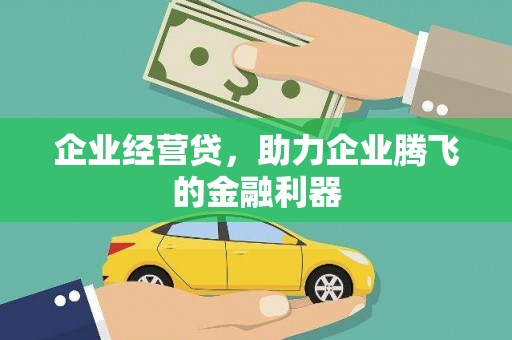 梅州企业经营贷，助力企业腾飞的金融利器